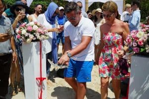 For the turtle release activity at the secret beach held to celebrate the hotel’s yearly anniversary