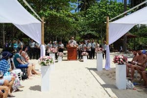 For the turtle release activity at the secret beach held to celebrate the hotel’s yearly anniversary