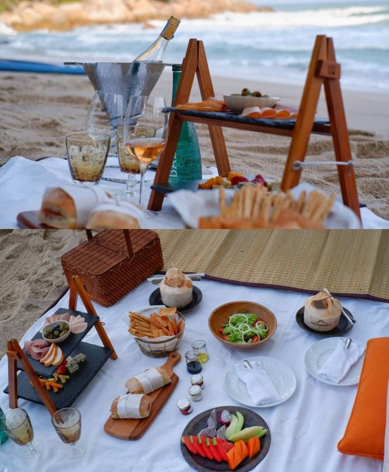 Beach Picnic 🍔🥞🍹🥗