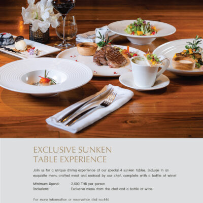 Exclusive Sunken Table Experience