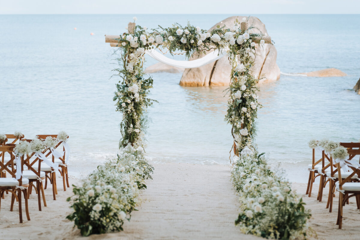 Small wedding venues Koh Samui beachfront private